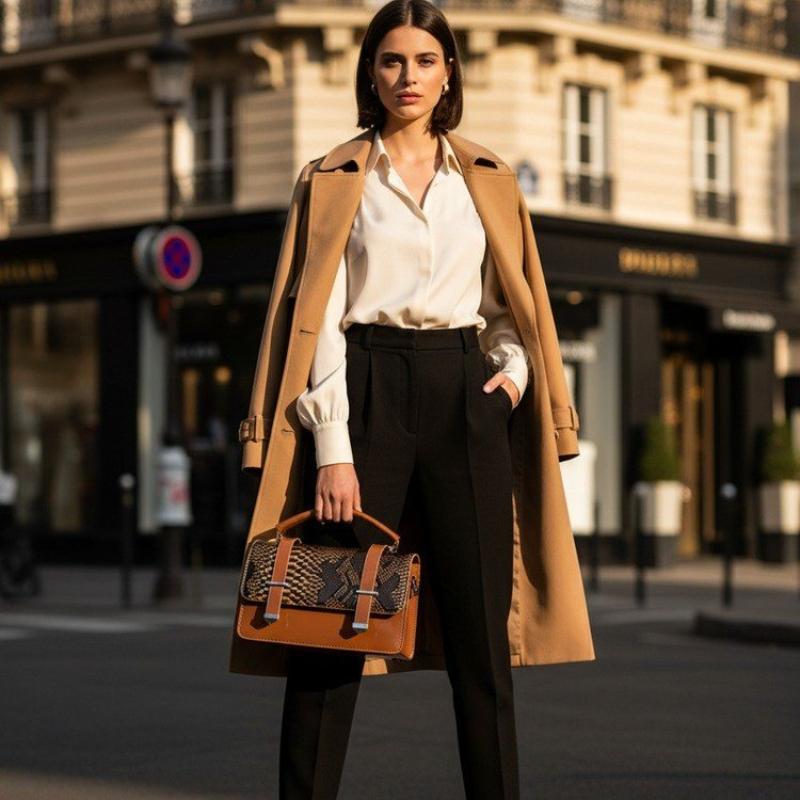 Luxury Vintage Women'S Serpentine Pattern Handbag Fashion Small Capacity Tote Bag Ladies PU Leather Business Crossbody Shoulder Bags For Female