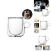 Tazza in Vetro a Parete Doppia Resistente al Calore Tazza da Tè Caffè