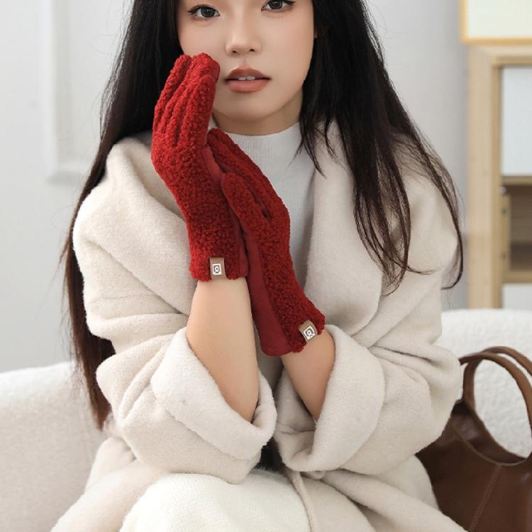 Women Cold Weather Gloves Fleeces Lined Thermals Insulation Gloves For Cycling Driving Winter Outdoor Activiy