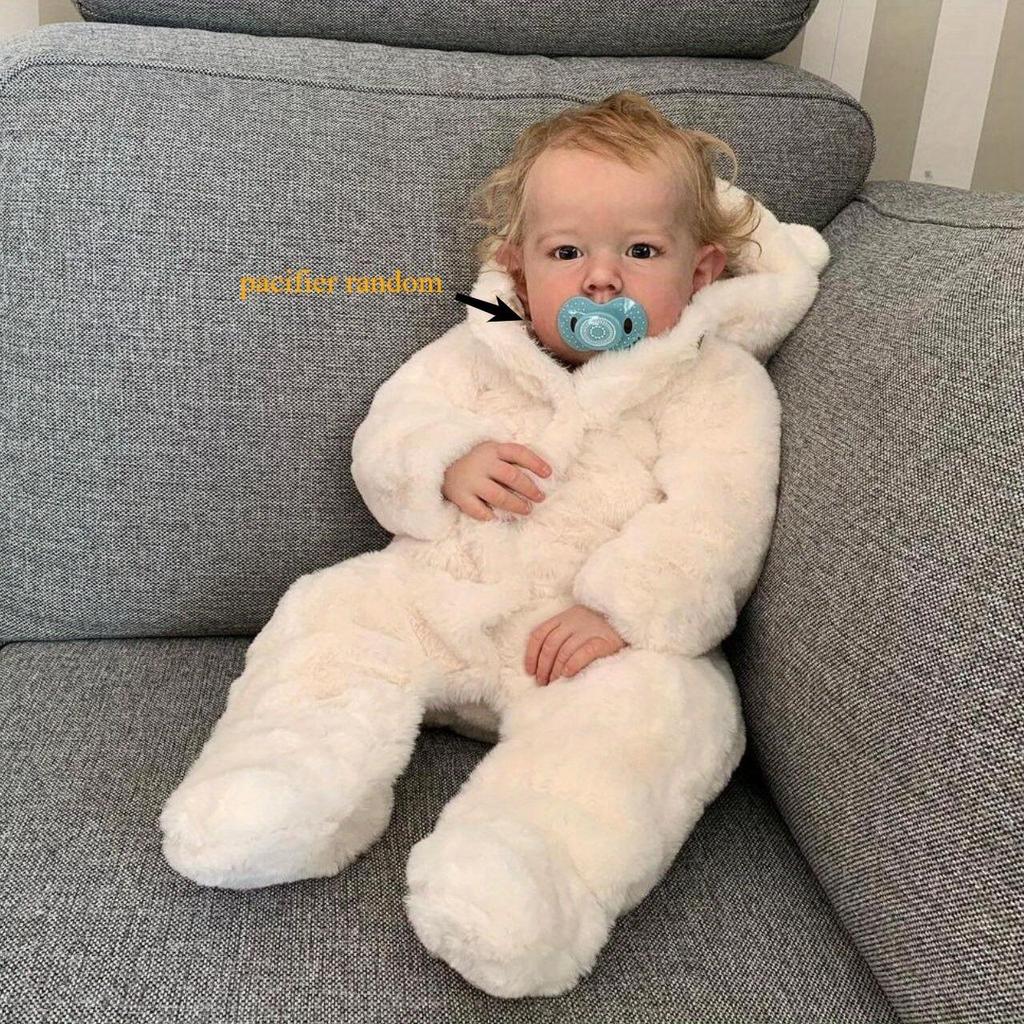 70 CM Big Size Reborn Baby Doll Toy For Girl 3D Skin Hand Paintes 28 Inch Princess Toddler Vinyl Limbs Cloth Body Realistic Blonde Toddler Art Bebe