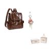 Disney Mickey Korean Style College Casual Lightweight High-Value Stain-Resistant Minimalist Trendy Versatile Backpack Women backpack Brown BMK-72172