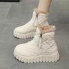 Snow Boots Women's Winter Velvet Thickened New Fur Integrated Warm Soft-soled Bread Cotton Shoes