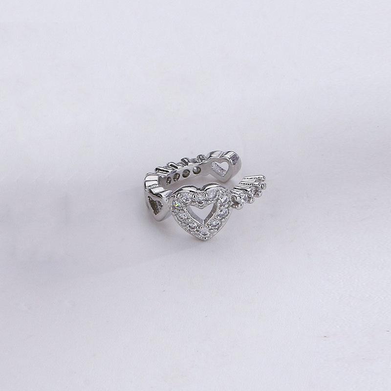 Clipsuri de urechi elegante cu zirconiu în formă de val: Stil european și american, nu este nevoie de piercing