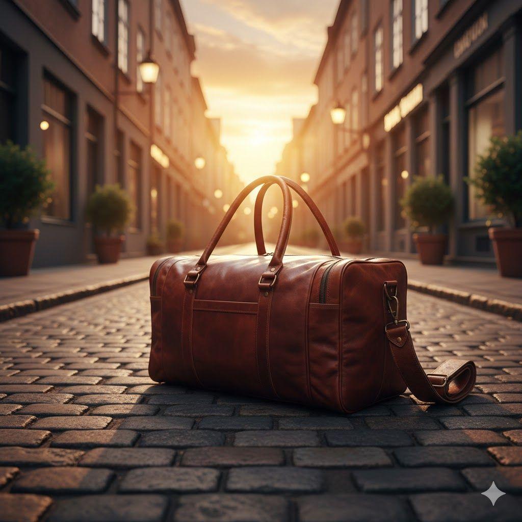 Vintage-Reisetasche aus Leder für Herren, für Reisen, Fitnessstudio, Wochenende, Übernachtung, 45,7 x 22,9 x 22,9 cm