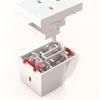 Power Extender Multiplug Block for Kitchen Office PC TV ndoor Lighting 250V 13 Amp 3 Way Triple Plug Adaptor Multi Plugs