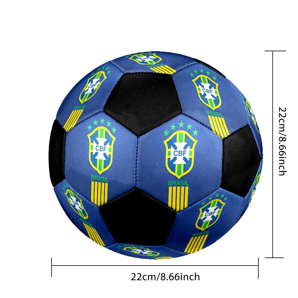 Cbf Pallone da Calcio a 5 Colorato Cucito a Macchina PVC Taglia 5 Pronto per Allenamento di Squadra e Competizione Durevole Alta Rimbalzo Fresco Regalo Sportivo