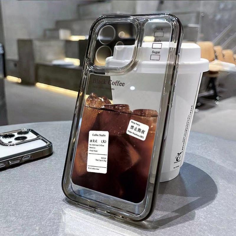 Ice Americano Coffee Trendy Soft Phone Case Compatible With Various Apple Iphone Models