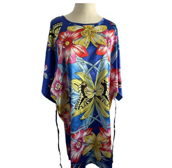 Plus Size Silk Qipao Pajama Robe & Tang Suit Bathrobe
