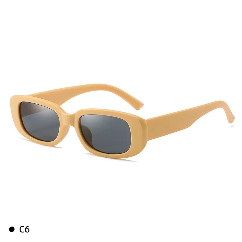 New Vintage Oval Sunglasses Woman Luxury Brand Small Rectangle Sun Glasses Female Small Ellipse Eyewear Uv400