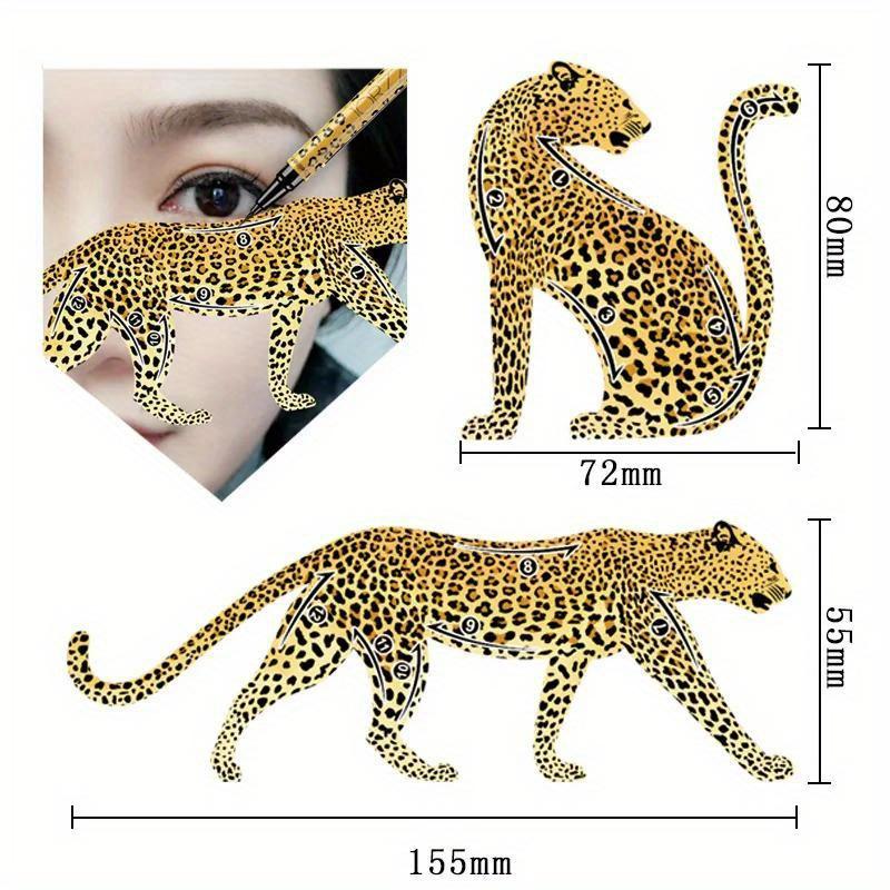 

Многоразовые наклейки с животными, подводка для глаз, формирующий трафарет, тени для век, трафарет для бровей, инструмент для формирования красоты макияжа