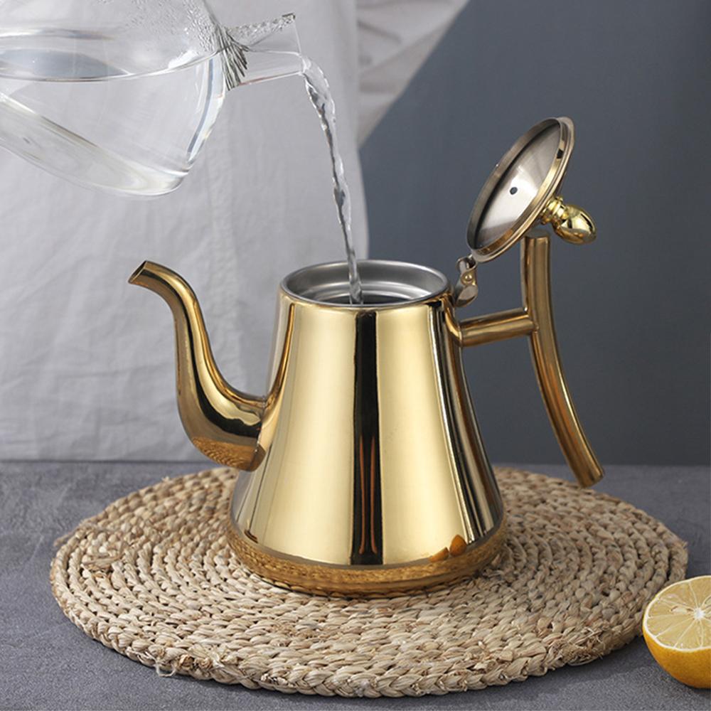 New stainless steel tea pot with filter, Restaurant kettle for brewing tea, Household coffe pot, Health tea kettle, 1.5L