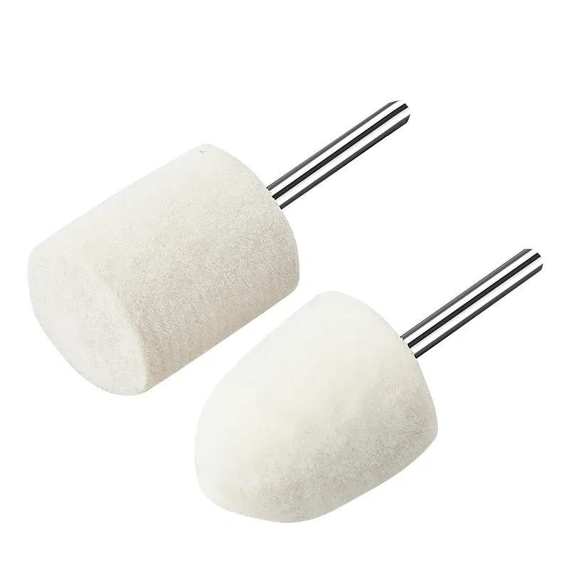 Wool Grinding Head Polishing Wheel Handle Metal Mirror Polishing Head 3mm Jade and Jadeite Polishing Tool Artifact