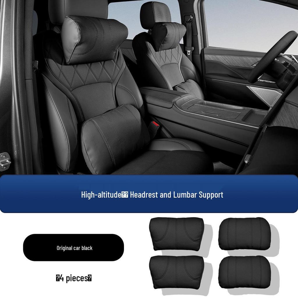 Compatible Wey Gaoshan 7/8/9 Headrest & Lumbar Support Pillow for Car Interior Neck Protection