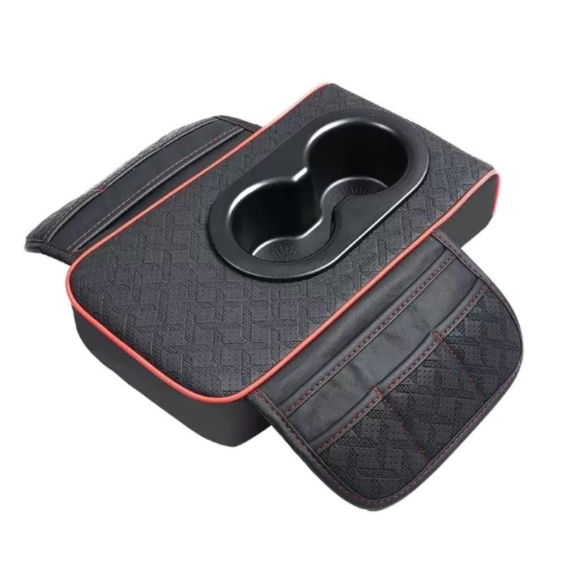 Waterproof PU Leather Car Armrest Storage Box for Escape 2013-2025 Featuring Anti Slip Design and Extra Compartments