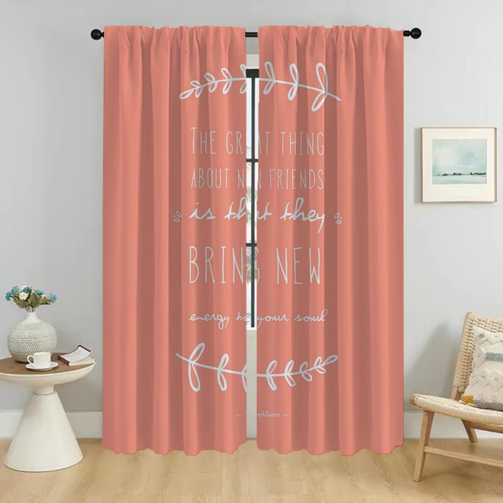 Elegant Room Curtains for Camera Friends Shades Window Curtain for Room 2 Panel Partition Home Interior Curtains Living Kitchen