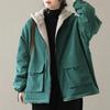 Retro Warm Thickened Fall Winter Cotton Jacket Women Hooded Coat Big Size Leisure