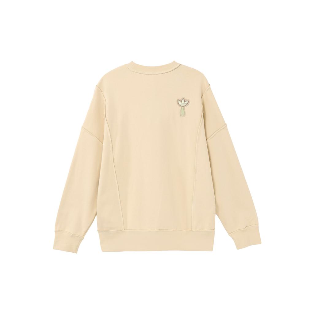 adidas Originals Series Cartoon Embroidery Crew Neck Pullover Sweatshirt Men Tops Crag-Sandstorm Earth IP7549