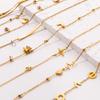 2024 Fashion Gold Color Anklets For Women Stainless Steel Heart Charm Love  For Summer Feet Accessory