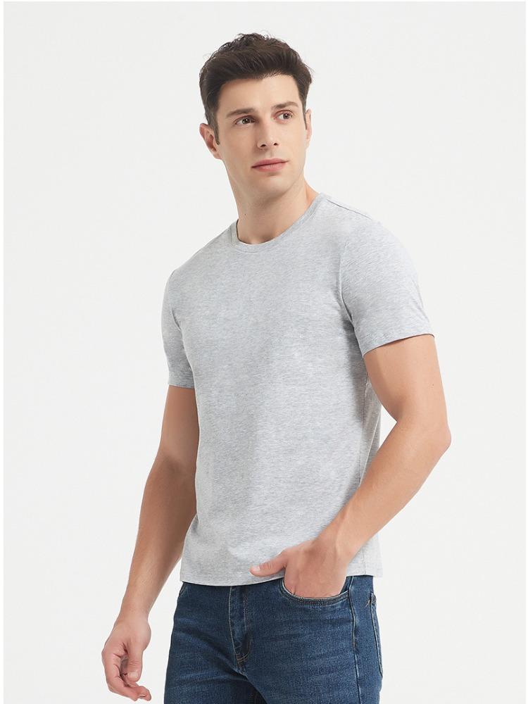 SORONA Cool Kurzarm-T-Shirt aus langstapeliger Baumwolle mit Rundhalsausschnitt – knitterfrei, minimalistisch, leicht und atmungsaktiv.