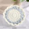 Hand-knitted Sunflower Round Coasters INS Floral Crochet Coaster Reusable Insulation Pads Woven Coffee Cup Pad Decoration