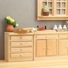 Dollhouses Miniature Cabinet Wooden Kitchen Scene Display Accessories 1/12 Unpainted Furniture Craft Project Supply