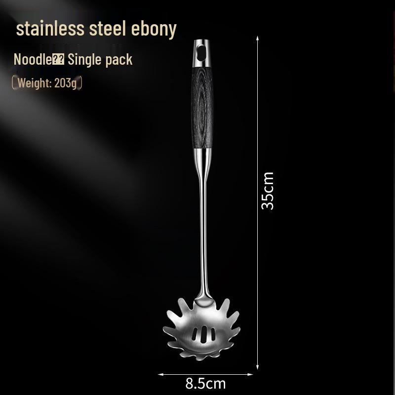 316 Stainless Steel Rosewood Kitchen Utensil Set: Thickened Slotted Spoon, Soup Spoon, Stir-Fry Spatula