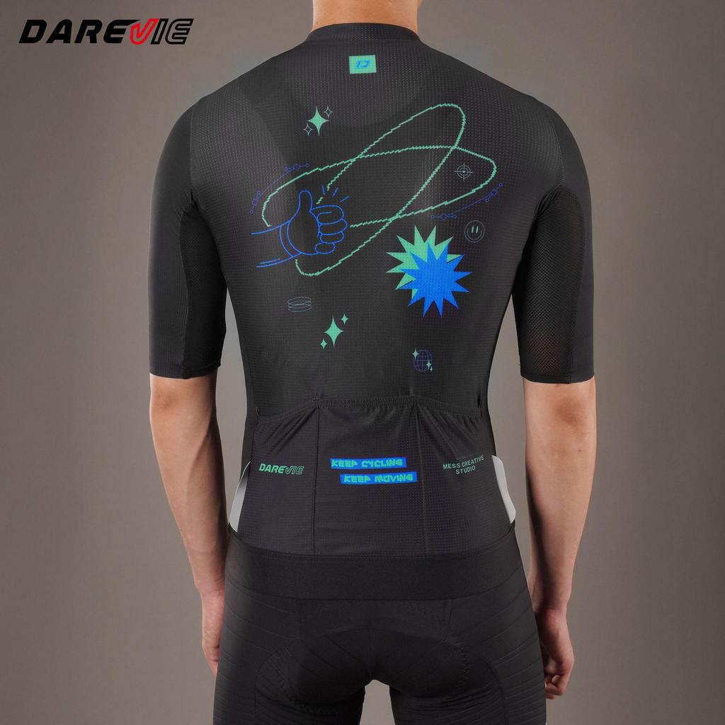 Darevie 2026 Summer Cycling Jersey: Quick-Drying, Breathable Short Sleeve with Playful Energy