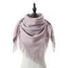 New Solid Color Wool Square Scarf Women's Imitation Cashmere Autumn and Winter Warm Scarf Cashmere Shawl