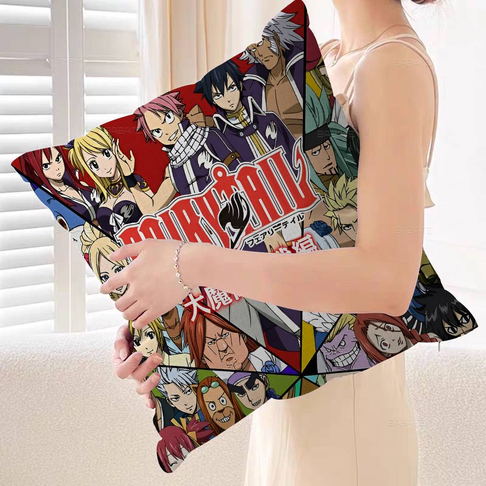 Anime Fairy Tail Pillowcase Toon Gift Cushion Cover Bedroom Home Sofa Chair Seat Decor Pillow Case