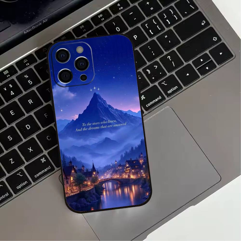 A Court-of-Mist-and Fury  Phone Case For iPhone 17,16,15,14,13,12,11 Plus,Pro Max,XS,Soft Silicone Black Cover