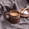 OLOEY Retro Ceramic Coffee Mug & Saucer Set