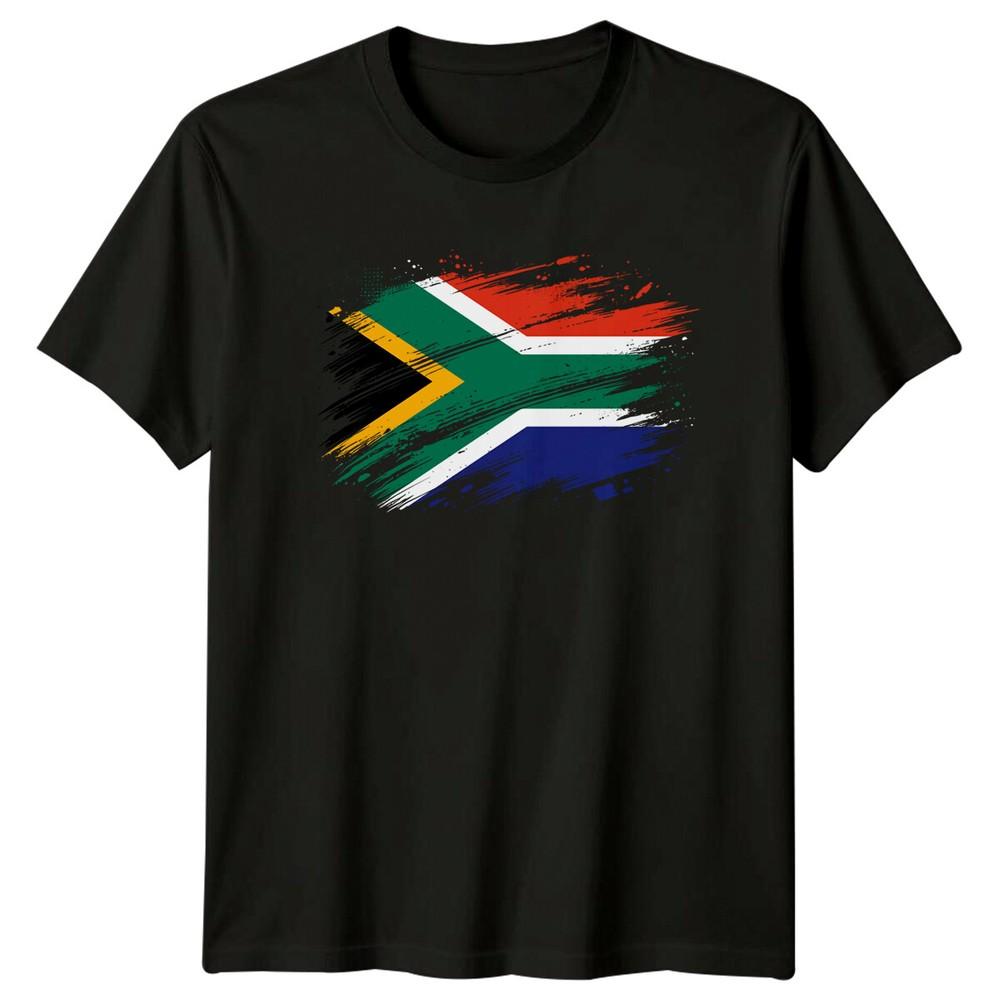 South Africa Flag Distressed Style Mens TShirt Ladies Graphic Tee Unisex Top Unisex T-Shirt S