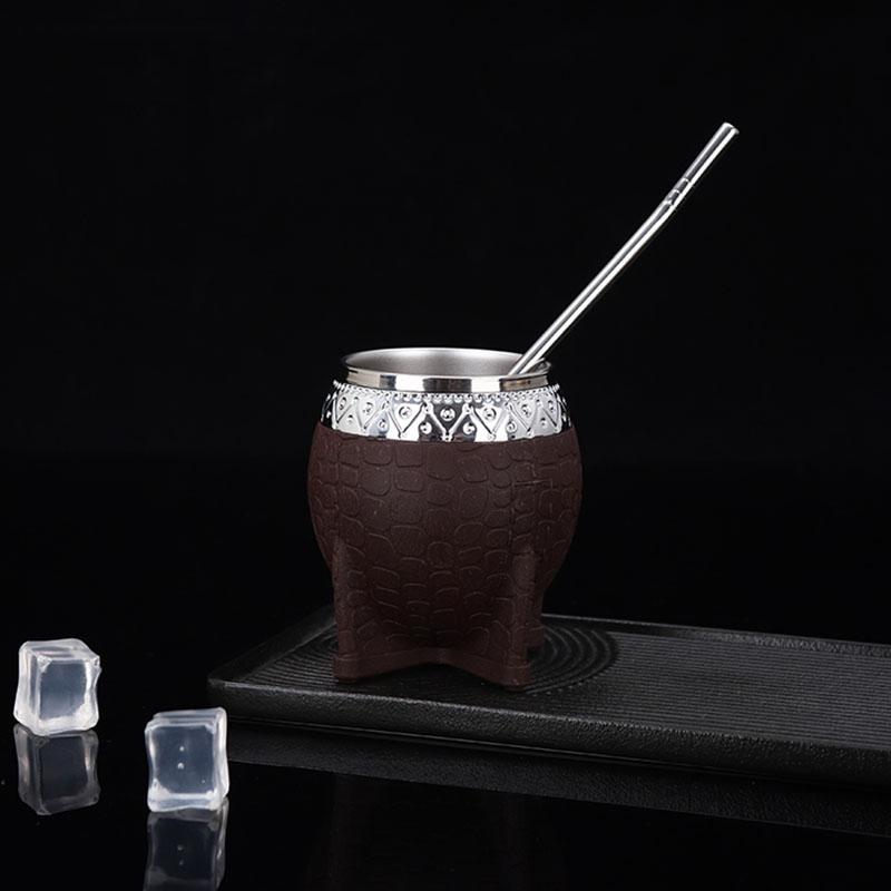 Cană din Oțel Inoxidabil Perete Dublu Strat 7oz 200ml Cană Tumbler Cană Ceai Yerba Mate Calitate Înaltă Cană Bere Cană Cafea Fără Paie