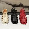 Retro-style Hollowed-out Sandals for Women, New Style Low-heeled Casual Shoes