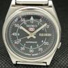 USED VINTAGE SEIKO 5 AUTOMATIC 7009A JAPAN MENS D/D BLACK WATCH 602-a313580-2 SKU602-a313580