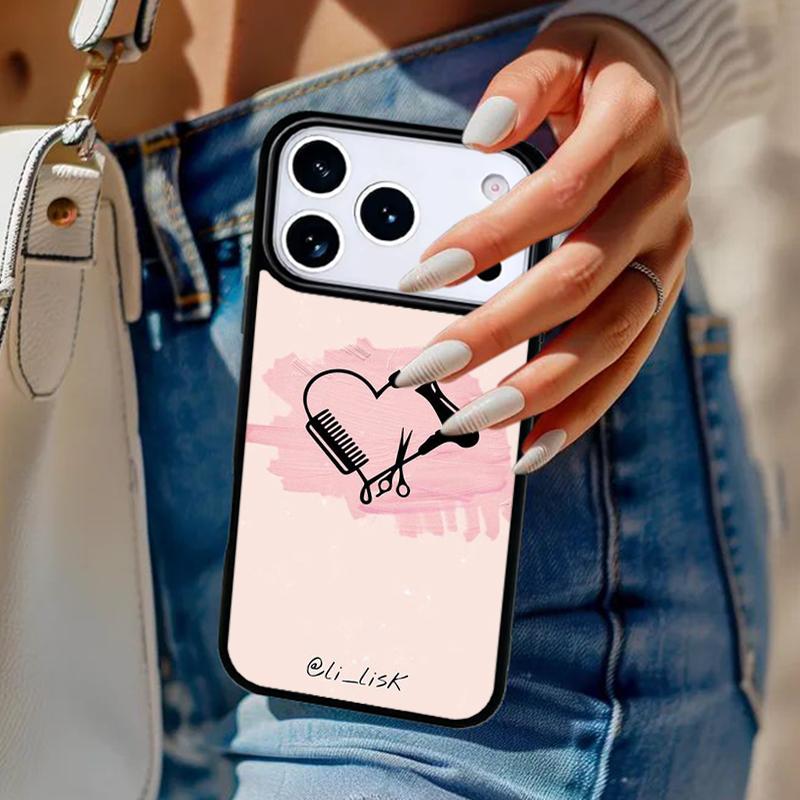 

Hair Stylist Scissors Brush switch Novelty Fundas Phone Case For iPhone 17 Air 14 15 13 12 Max Cover For Apple 16 16e 11 Pro Max iPhone 14plus