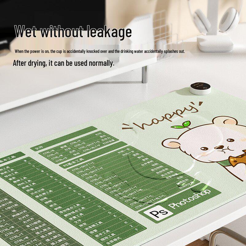 Large Cartoon Heated Mouse Pad & Desk Hand Warmer