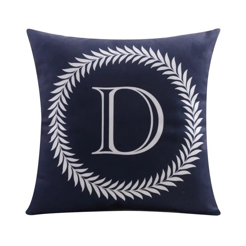 45*45CM 26 English Letters Plush Pillowcase Wedding Party Festival Decoration Sofa Office Seat Car Cushion Cover Home