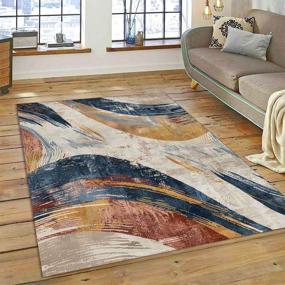 Style New Bohemian Abstract Modern Art Geometry Carpet Rug for Living Room Bedroom Home Sofa Decoration Floor Mat