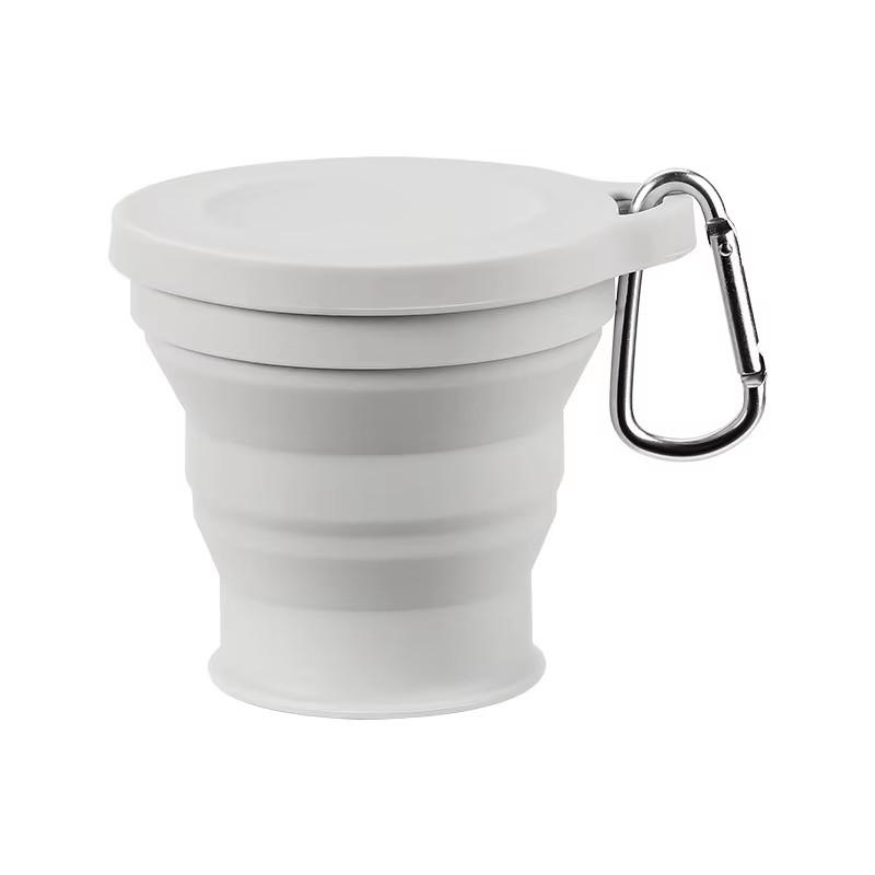 Складная силиконовая кружка для отдыха на природе с отверстием для подвешивания, креативная кружка для воды, переносная кружка для мытья, модная дорожная силиконовая кружка