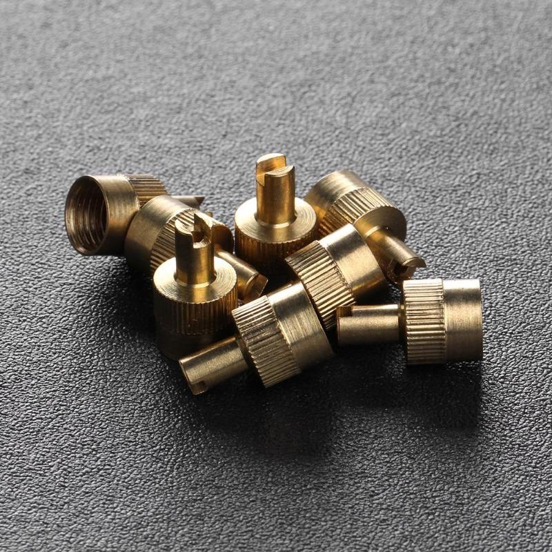 Motorcyle Car Slotted Head Valve Stem Caps Full Copper Slotted Head Stem Cover with Core Removal Tool Wheel Tire Valve Stem Cap Stem Caps1