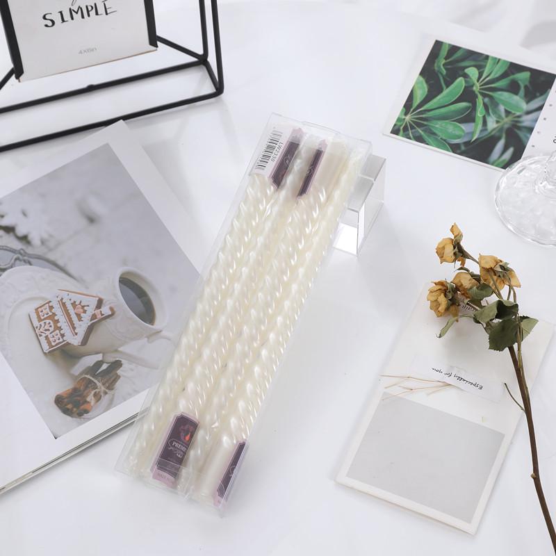 Electroplated Colored Spiral Long Stick Candle - Ideal for Christmas, Weddings, Birthdays, and Romantic Decor.