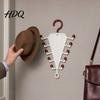 Sturdy Hook Clothes Hanger V-Shaped Hanging Rack with 10 Hooks Double Sided Hanger 360° Multifunctional Organizer Swivel Closet Organizer for Hats