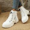 Fashion Fashion Women Boots 2025 New Casual Wear-resistant Boots Women High Top Lace-up Luxury Shoes Height Increase Women Sneakers