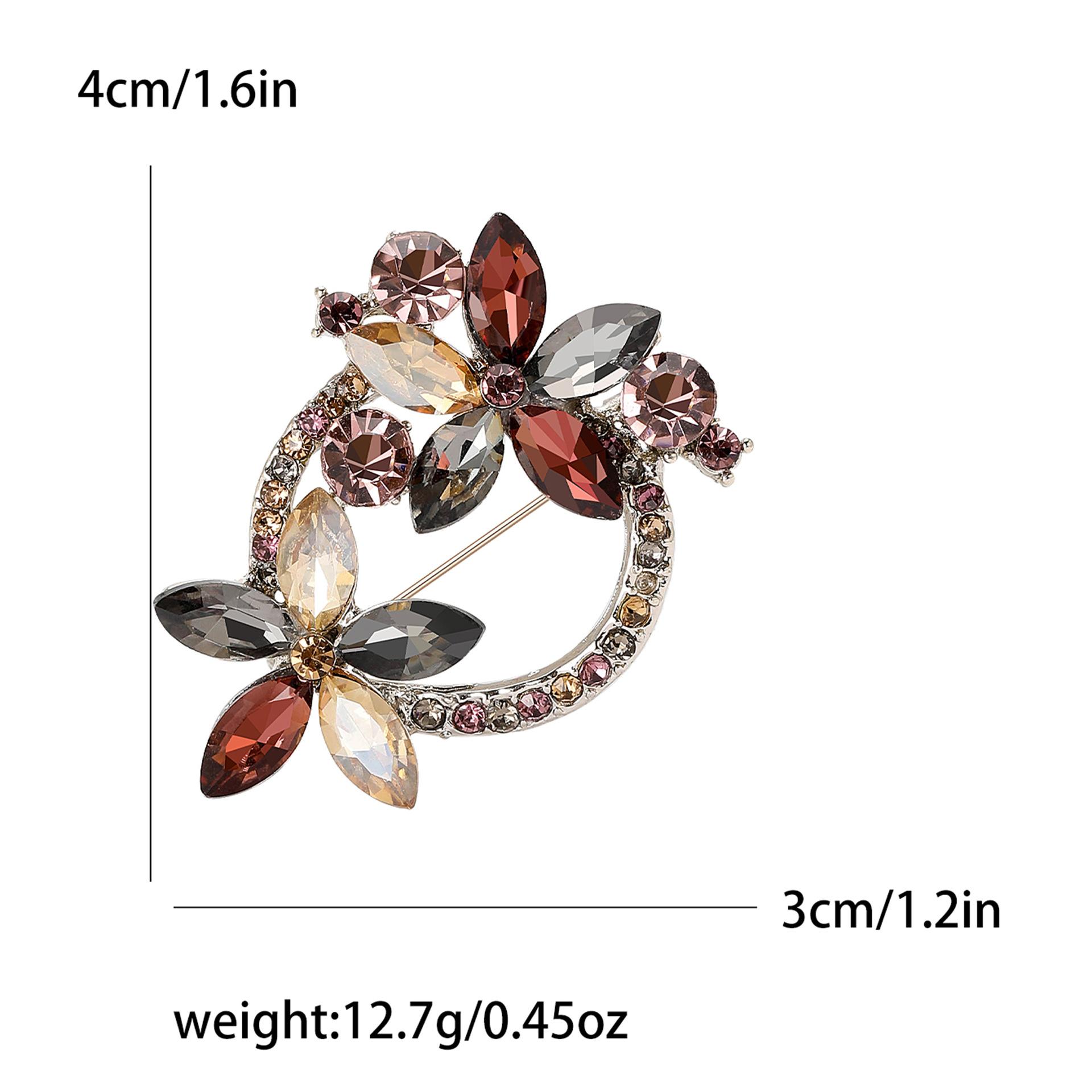 

Модная брошь в виде венка со стразами, ниша, универсальный женский костюм, корсаж, украшение, булавка для растений