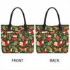  Christmas Pattern Tote Bag Large Capacity Casual Handbag for Daily Shopping Holiday Use
