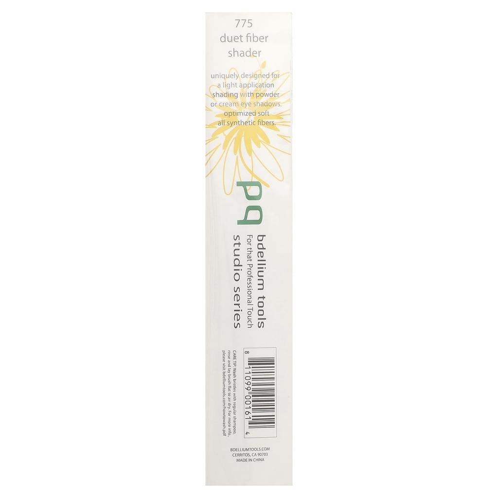 Bdellium Tools, Standard Series, Duet Fiber Shader Brush, Eyes 775, 1 Brush