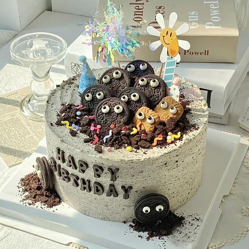 Whimsical Feather Crown Birthday Cake
