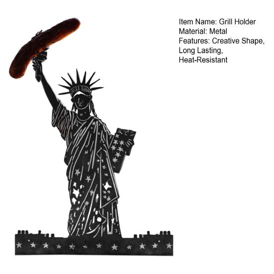 Zabawny Uchwyt na Kiełbaski BBQ Odporny na Rdzę Odporny na Ciepło Przenośny Campingowy Uchwyt na Grilla do Hot Dogów Przenośny Stojak Stojak na Kiełbaski