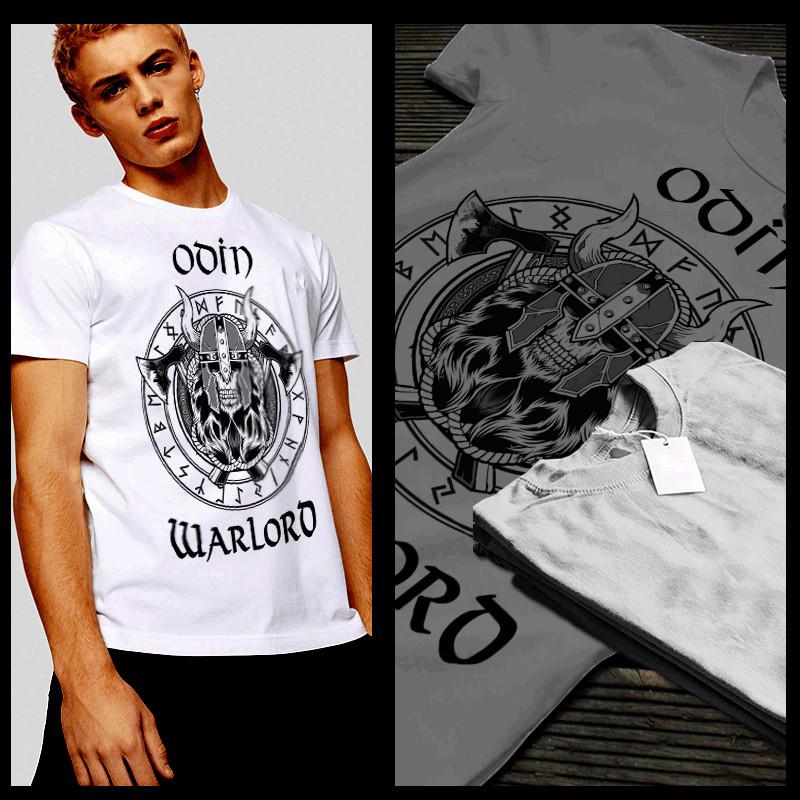 

Warrior T-Shirt Viking Nordic savage Warlord Odin till Valhalla Combat axe tee M